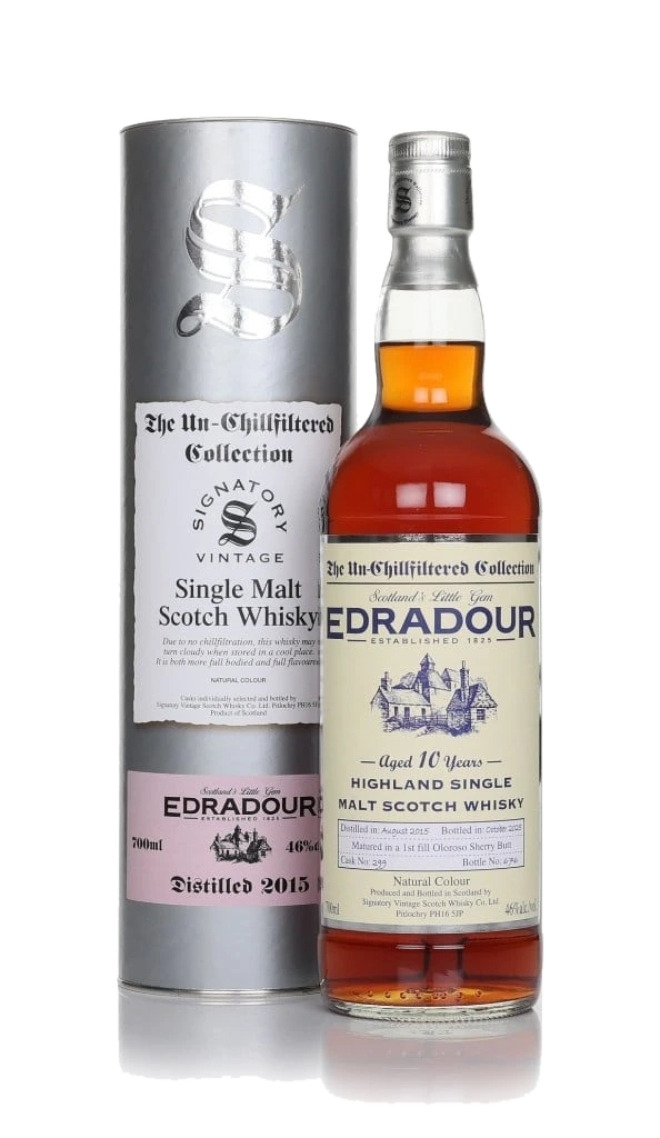 Edradour 10 anos 2015 (cask 299) - Un-Chillfiltered Collection (Signatory)