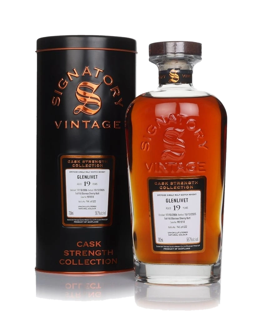 Glenlivet 19 anos 2006 (cask 901018) - Cask Strength Collection (Signatory)