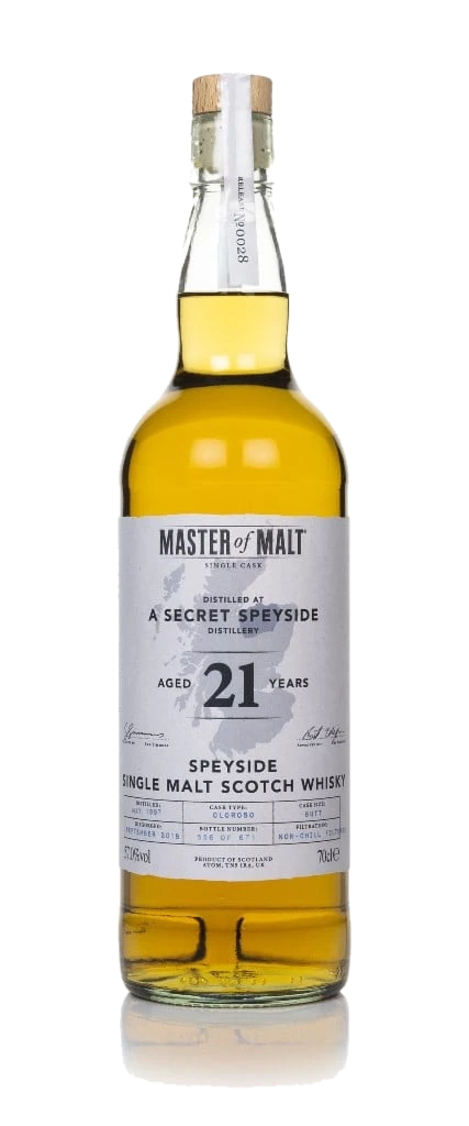 Secret Speyside Distillery 21 anos Single Cask (Master of Malt)
