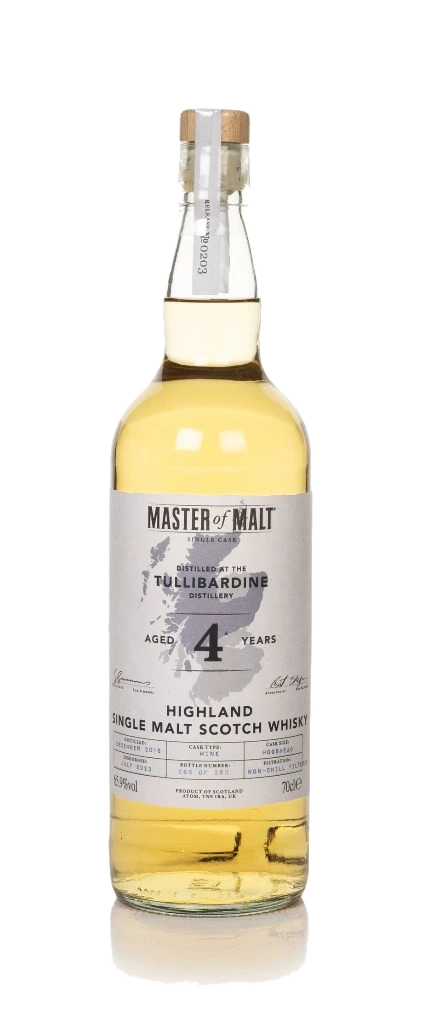 Tullibardine 4 anos 2018 Single Cask (Master of Malt)