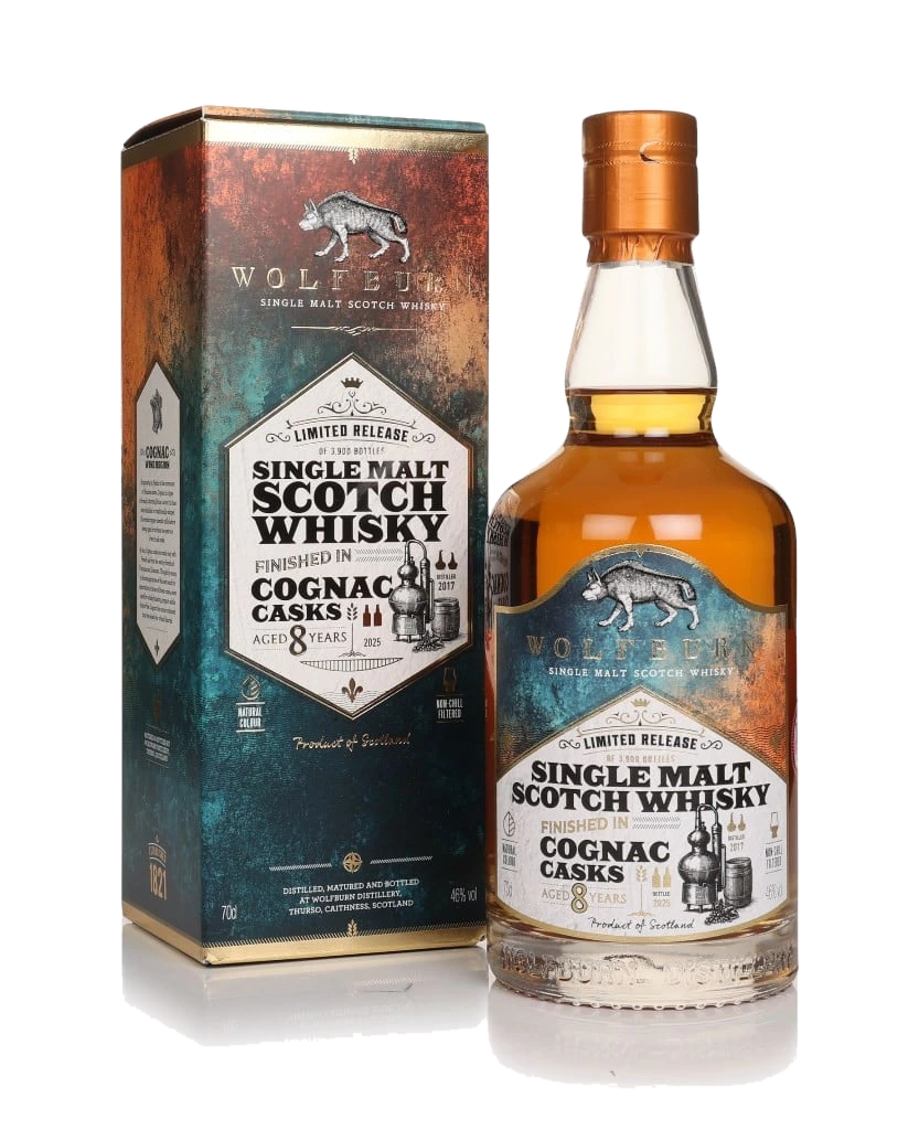 Wolfburn 8 anos Cognac Cask Finish